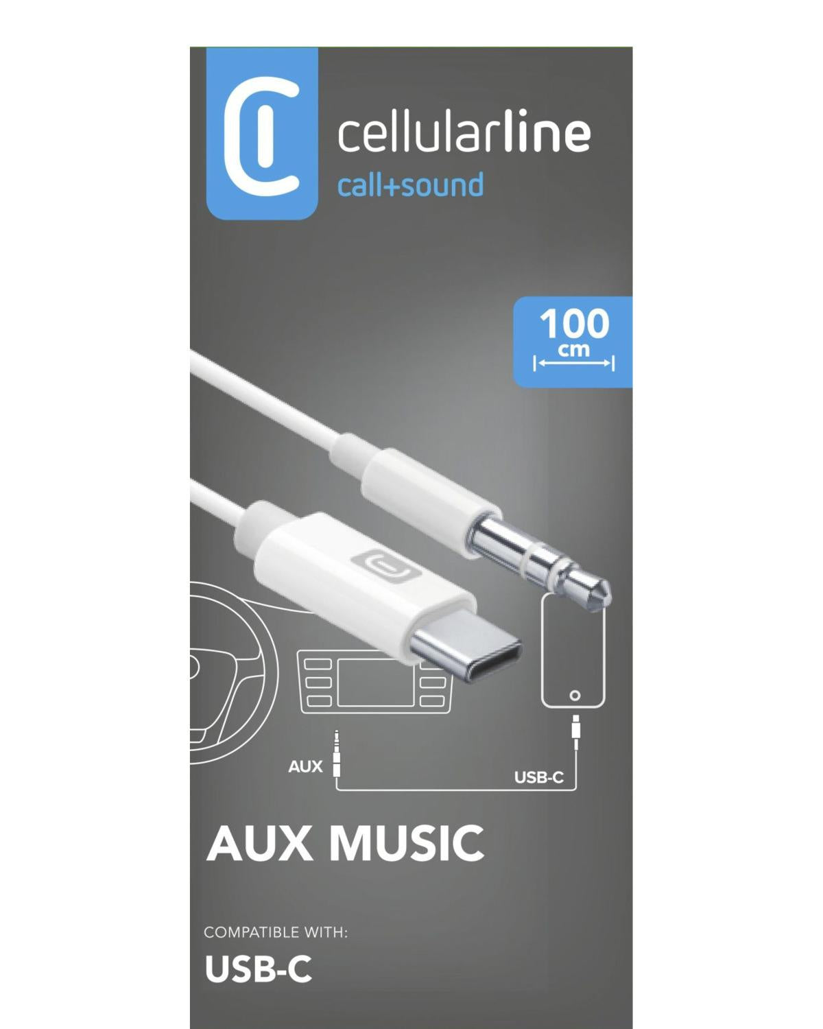 Cellularline AUX MUSIC CABLE TYPE-C