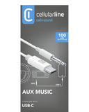 Cellularline AUX MUSIC CABLE TYPE-C