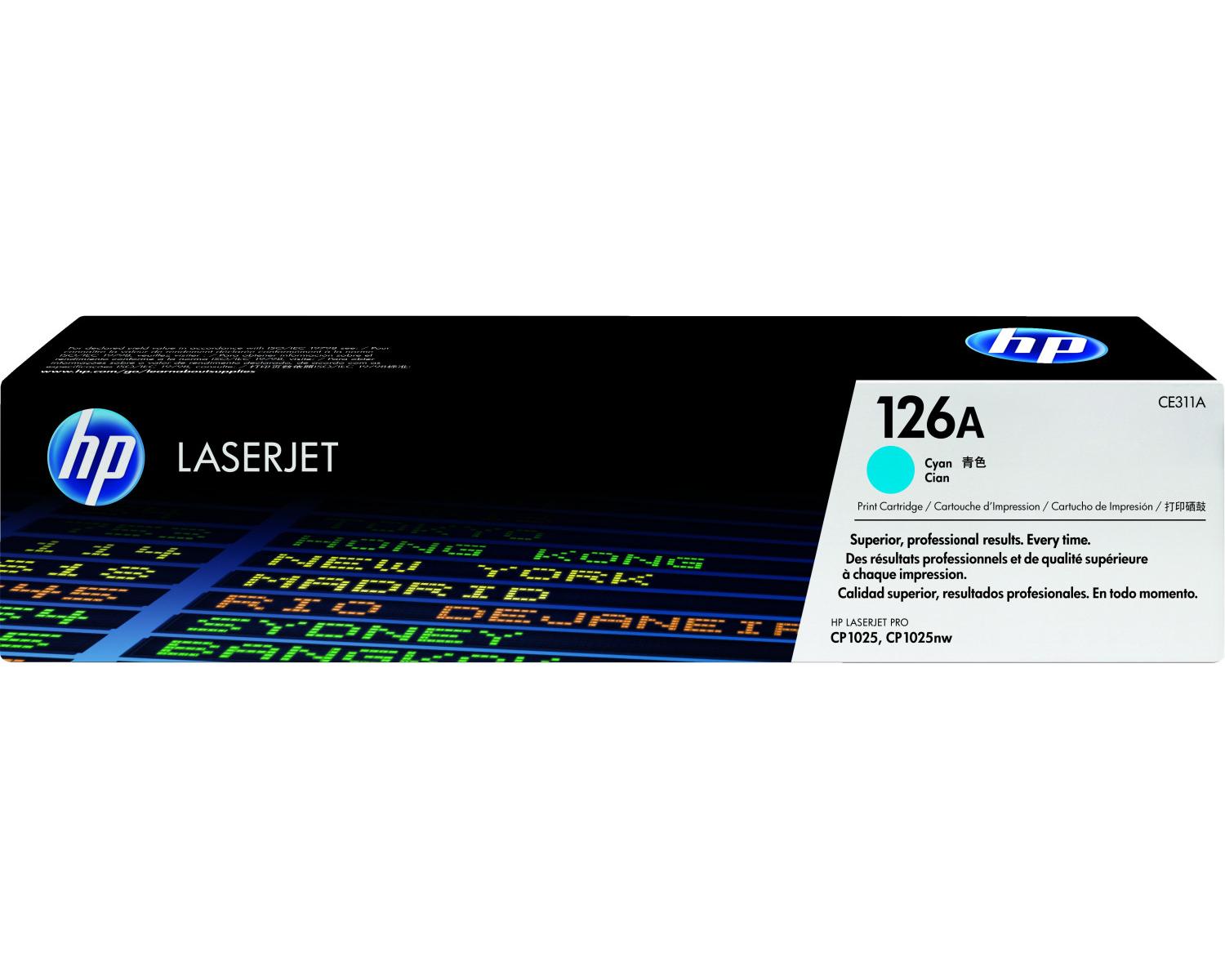 HP 126A Cyan Original LaserJet Toner Cartridge Cartuccia Toner 1 pz