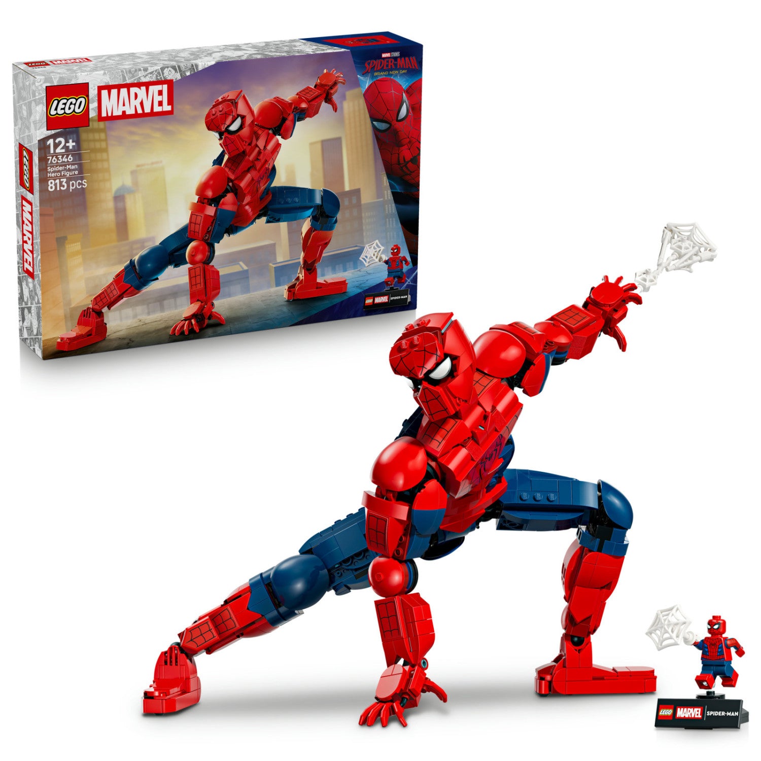 LEGO Marvel 76346 Personaggio Di Spider-Man Action Figure 813 Pezzi 36 Cm 12