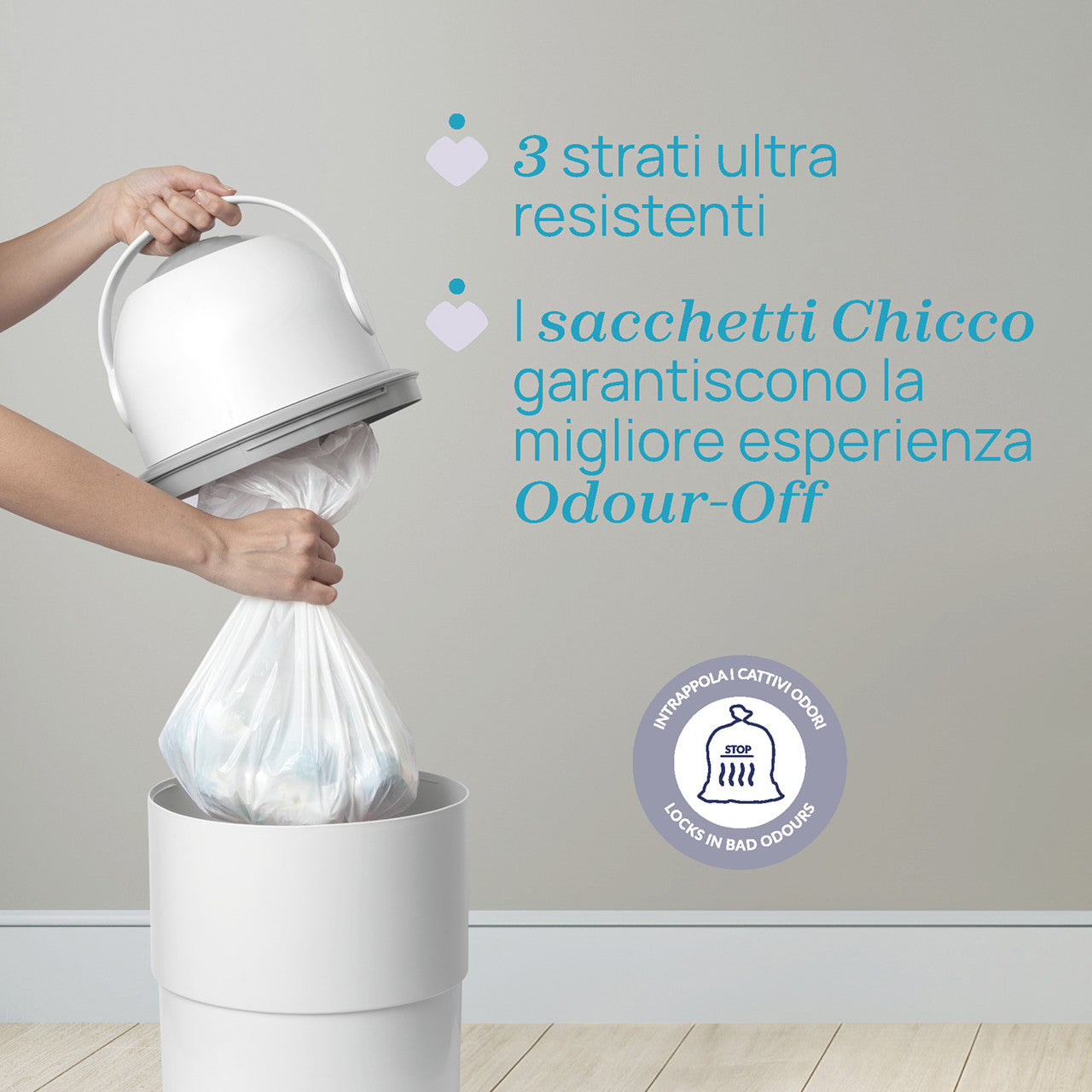 Chicco 00012252020000 accessorio per sistema di smaltimento di pannolini Ricarica mangiapannolini 45