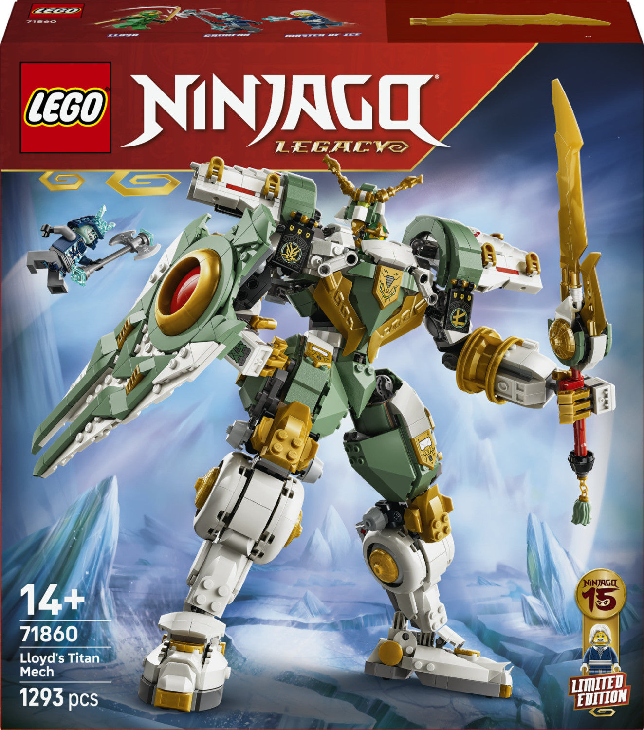 LEGO Ninjago Mech Titano di Lloyd 15 Anniversario 71860 1293 Pezzi