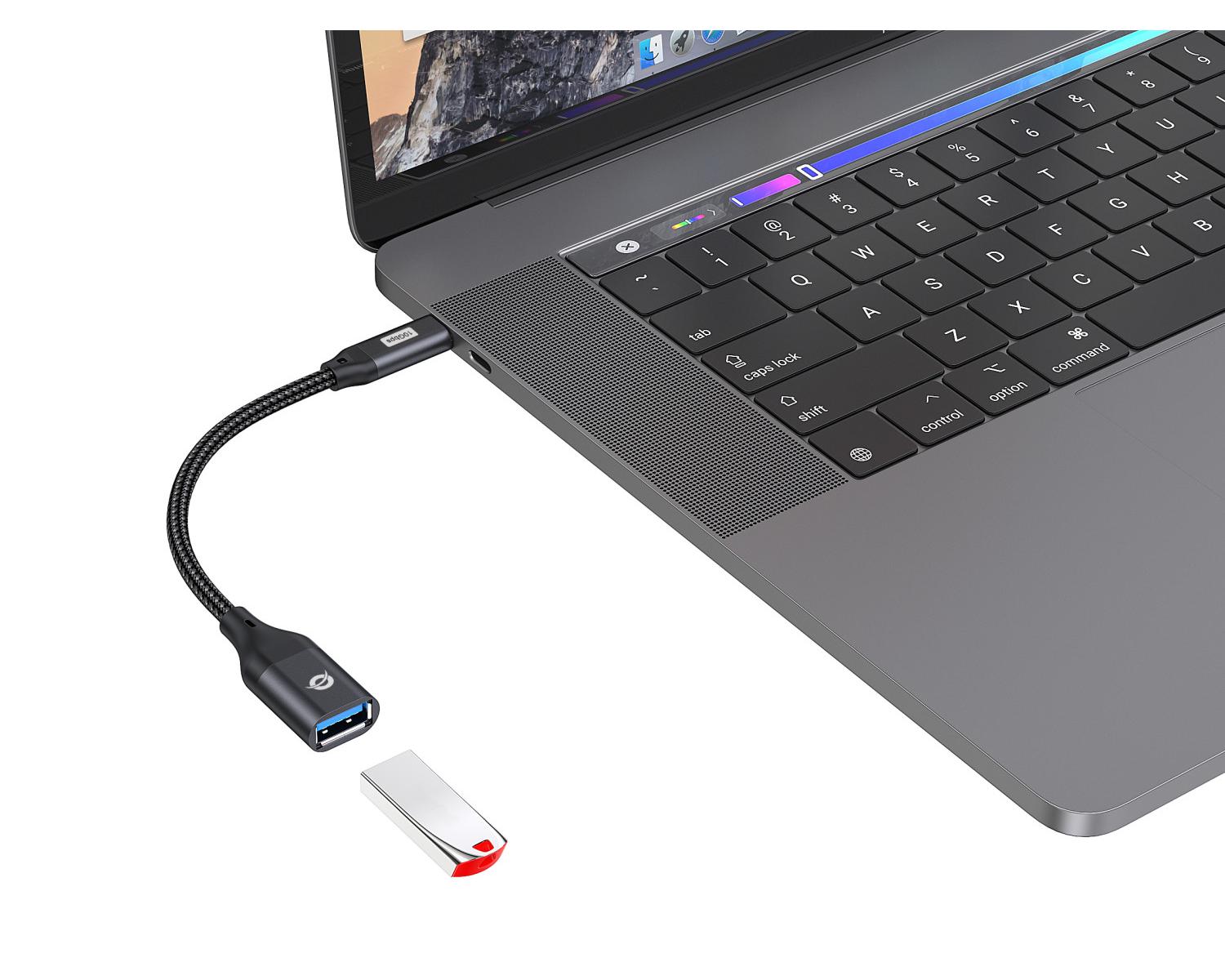 Conceptronic ABBY18B adattatore per inversione del genere dei cavi USB-C USB-A Nero