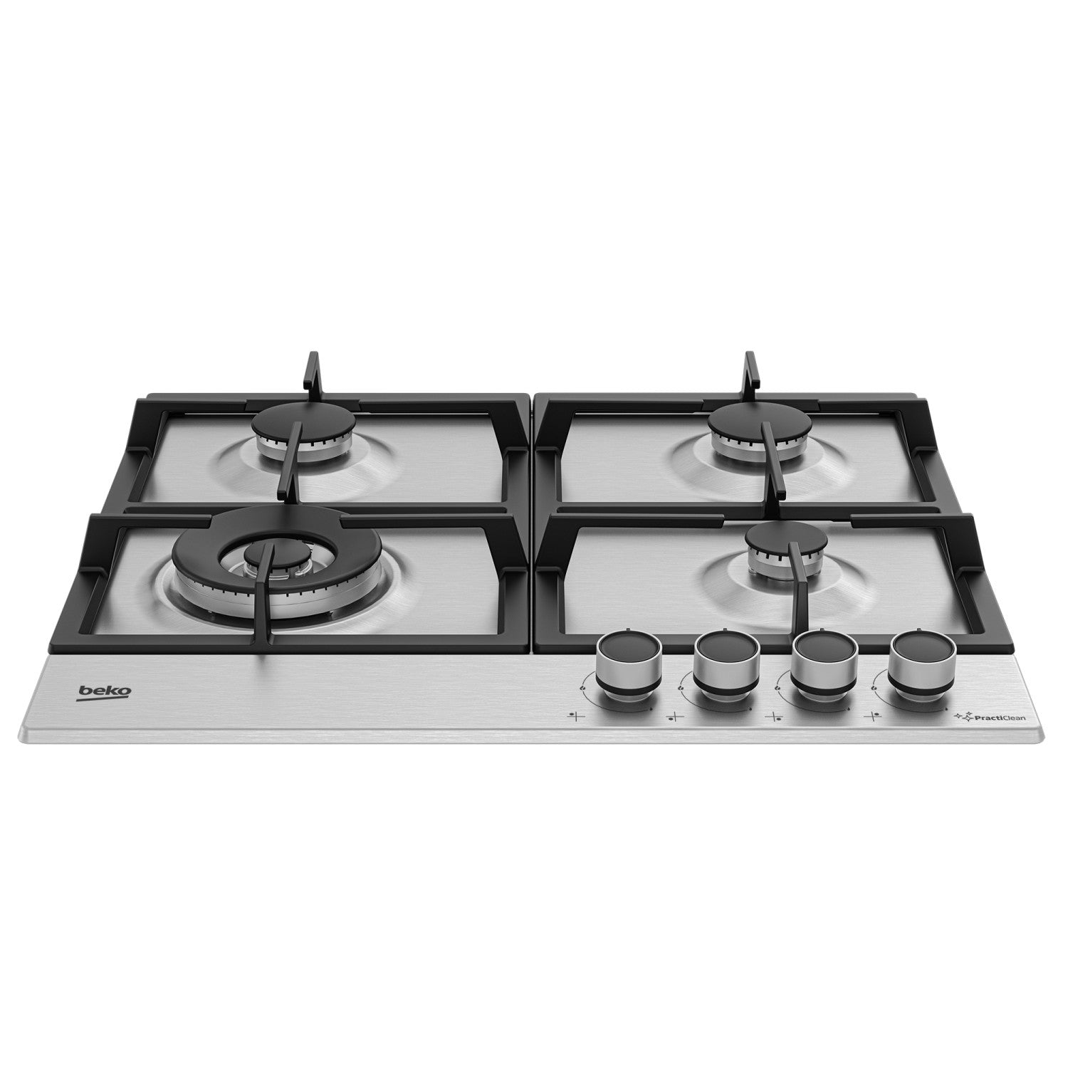 Beko HIAW64225SXE Piano Cottura a Gas da Incasso 58 cm 4 Fornelli Acciaio Inossidabile