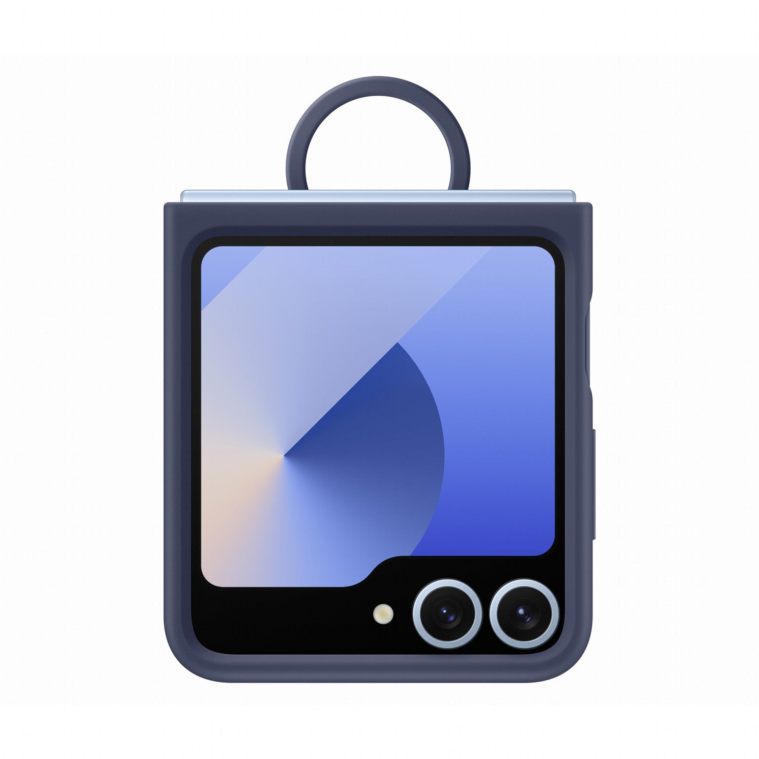 Custodia Silicone Case con Ring Samsung EF-PF741TNEGWW per Galaxy Z Flip 6 Blu Navy