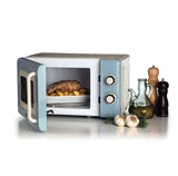 Ariete Linea Vintage 3960 Forno a microonde Vintage, 800W, Capacità 20L, 3 funzioni, 6 livelli di cottura, Timer, Celeste