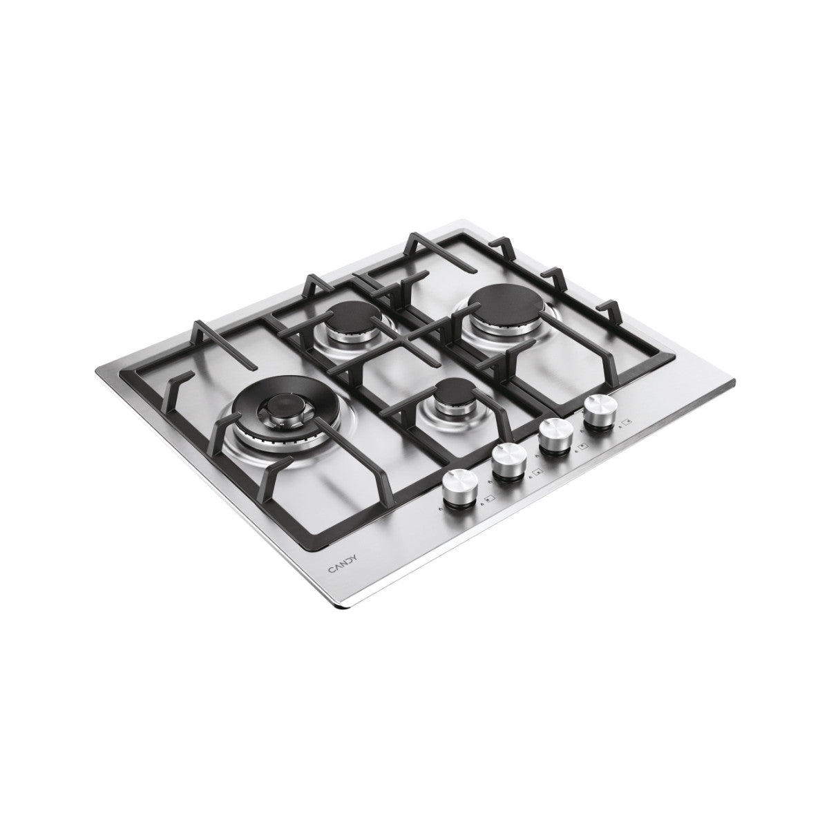 Candy Moderna CHG6D4WTX piano cottura Acciaio inox Da incasso 59.5 cm Gas 4 Fornelli