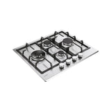 Candy Moderna CHG6D4WTX piano cottura Acciaio inox Da incasso 59.5 cm Gas 4 Fornelli