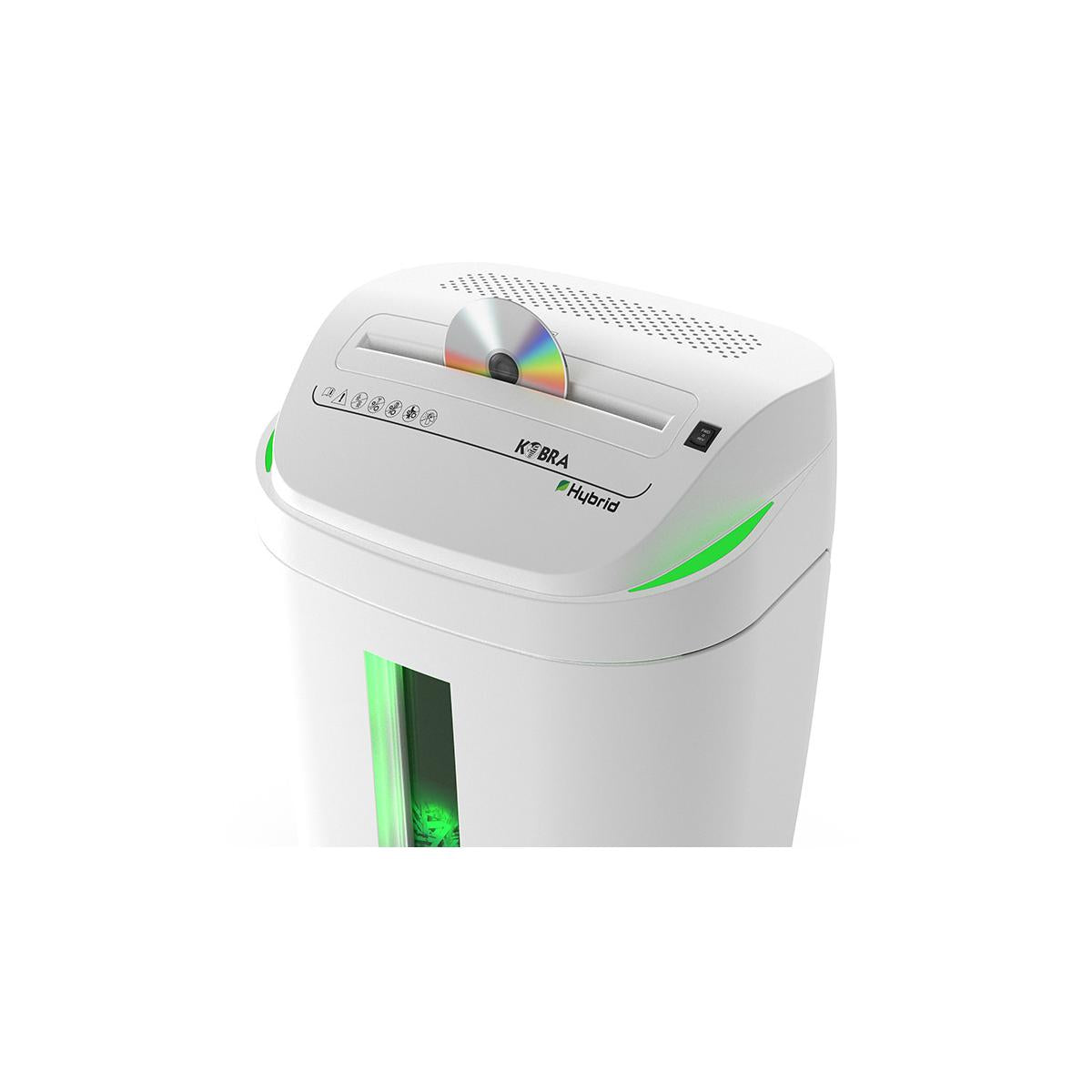 KOBRA S6-HYBRID distruggi documenti 55 dB 24 cm Trasparente, Bianco