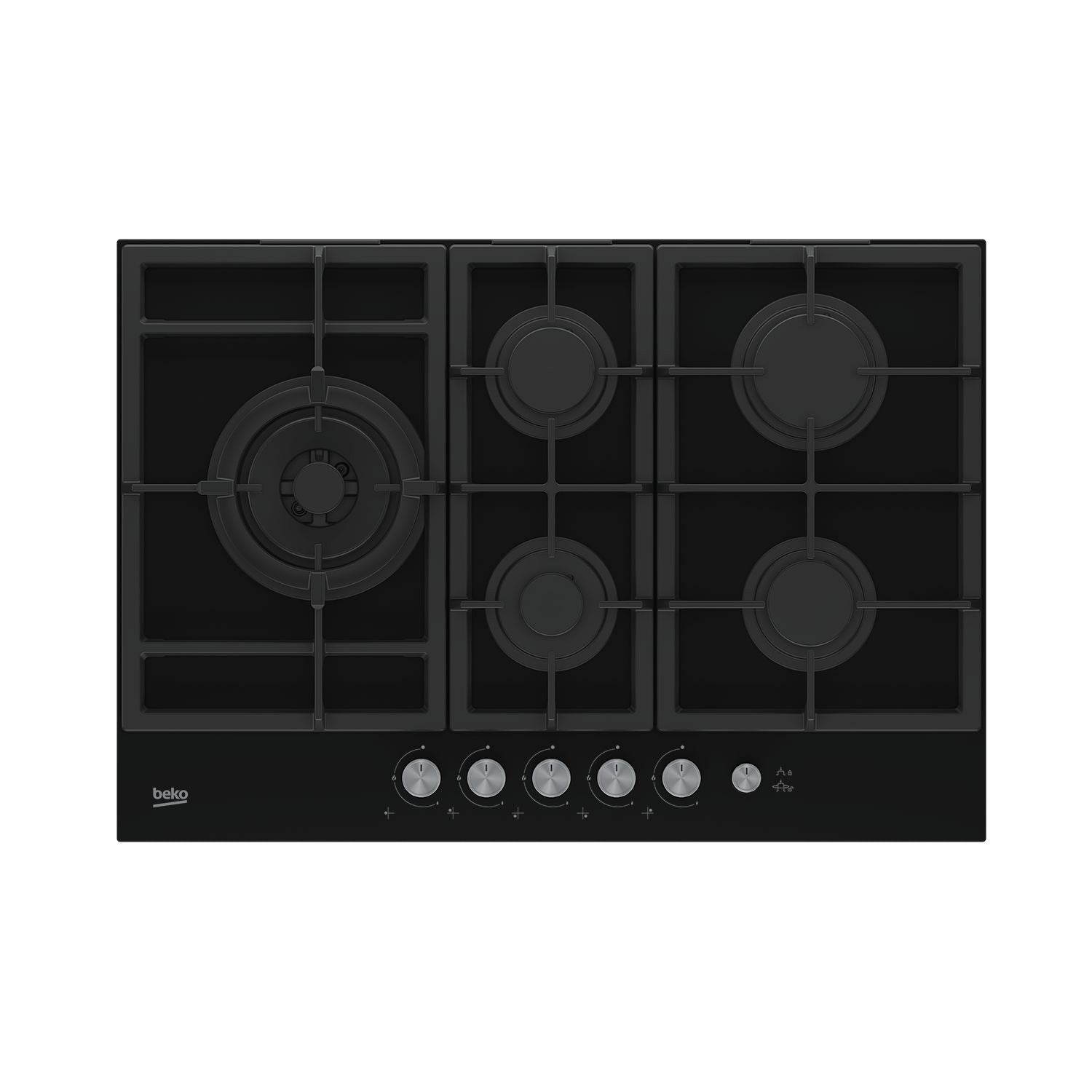 Beko HILL 75235 S piano cottura Nero Da incasso 75 cm Gas 5 Fornelli