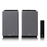 Lenco SPB-240BKGY Coppia Altoparlanti Stereo Hi-Fi Bluetooth 5.3 - 2x40W RMS - Amplificatore Classe D - DSP - RCA - Ottico - USB - Telecomando - Grigio/Nero