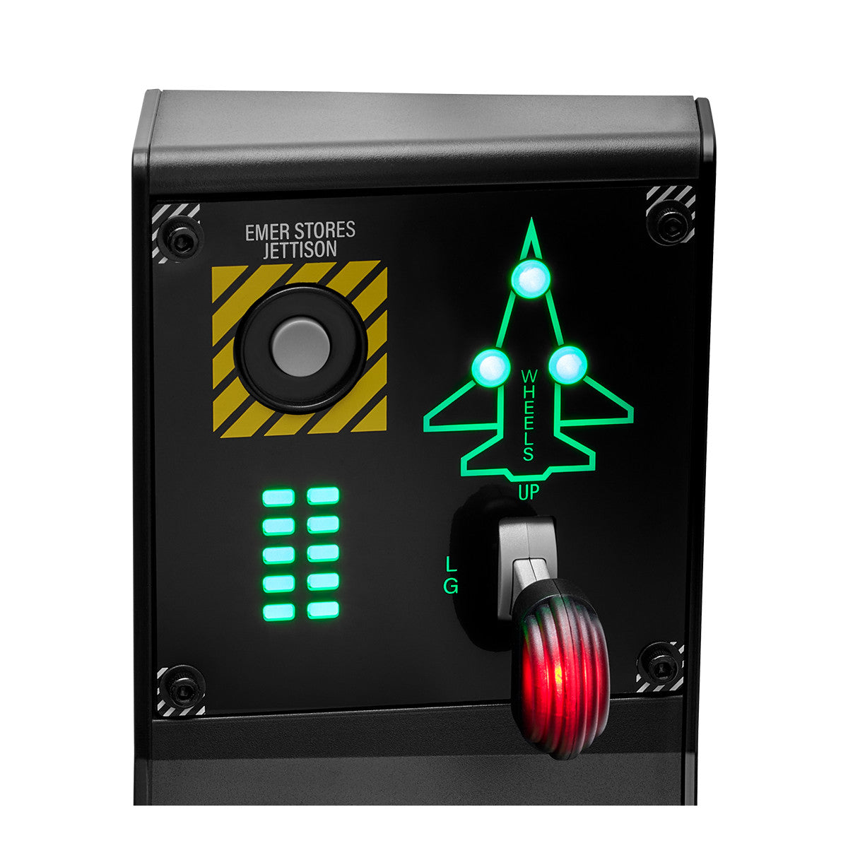 Thrustmaster VIPER Panel Nero USB Joystick leva di controllo del motore PC