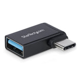StarTech.com Adattatore USB-C a USB-A ad angolo retto, USB 5Gbps, adattatore compatto USB-C maschio a USB-A femmina, alloggiamento in metallo, M/F