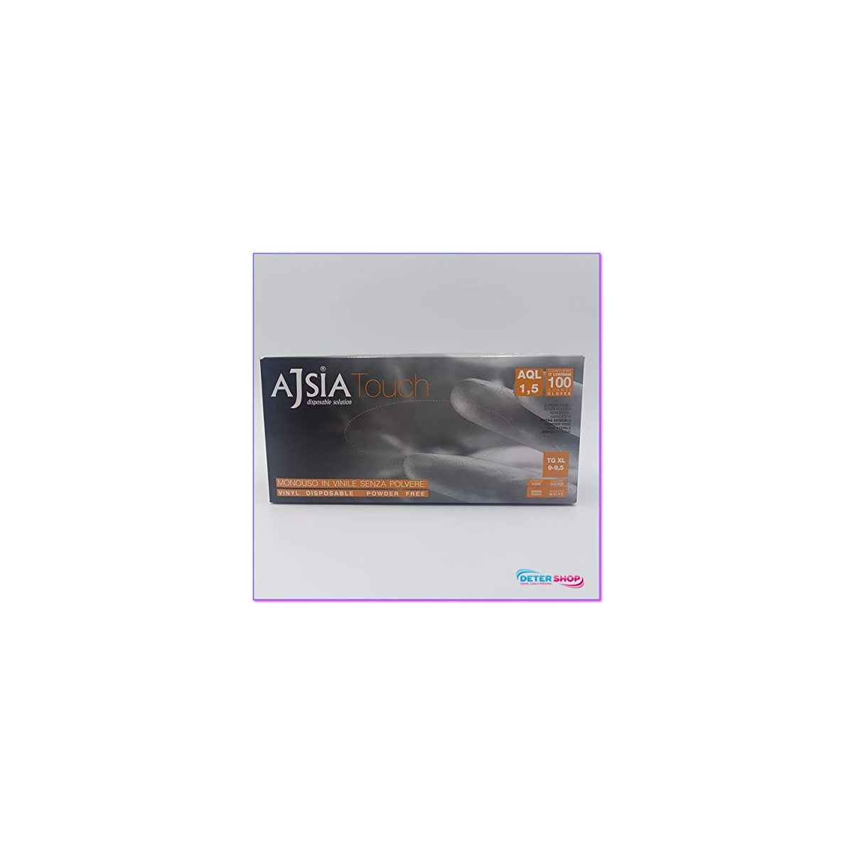 Ajsia Guanti Monouso In Vinile Touch Senza Polvere CF100 100 Pz Taglia XL