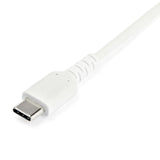 StarTech.com Cavo di Ricarica USB-A a USB-C da 2m - Resistente Cavetto USB-C di Ricarica Veloce e Sync da USB 2.0 a USB Type C 3A - Rivestimento in TPE e Fibra Aramidica M/M Bianco - Samsung S10, Ipad Pro, Pixel