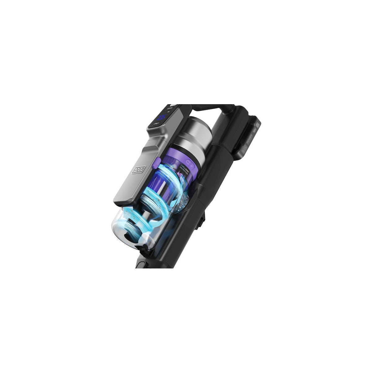 Black Decker Aspirapolvere elettrica Batteria Secco Senza sacchetto 0,65 L Viola 2,5 Ah
