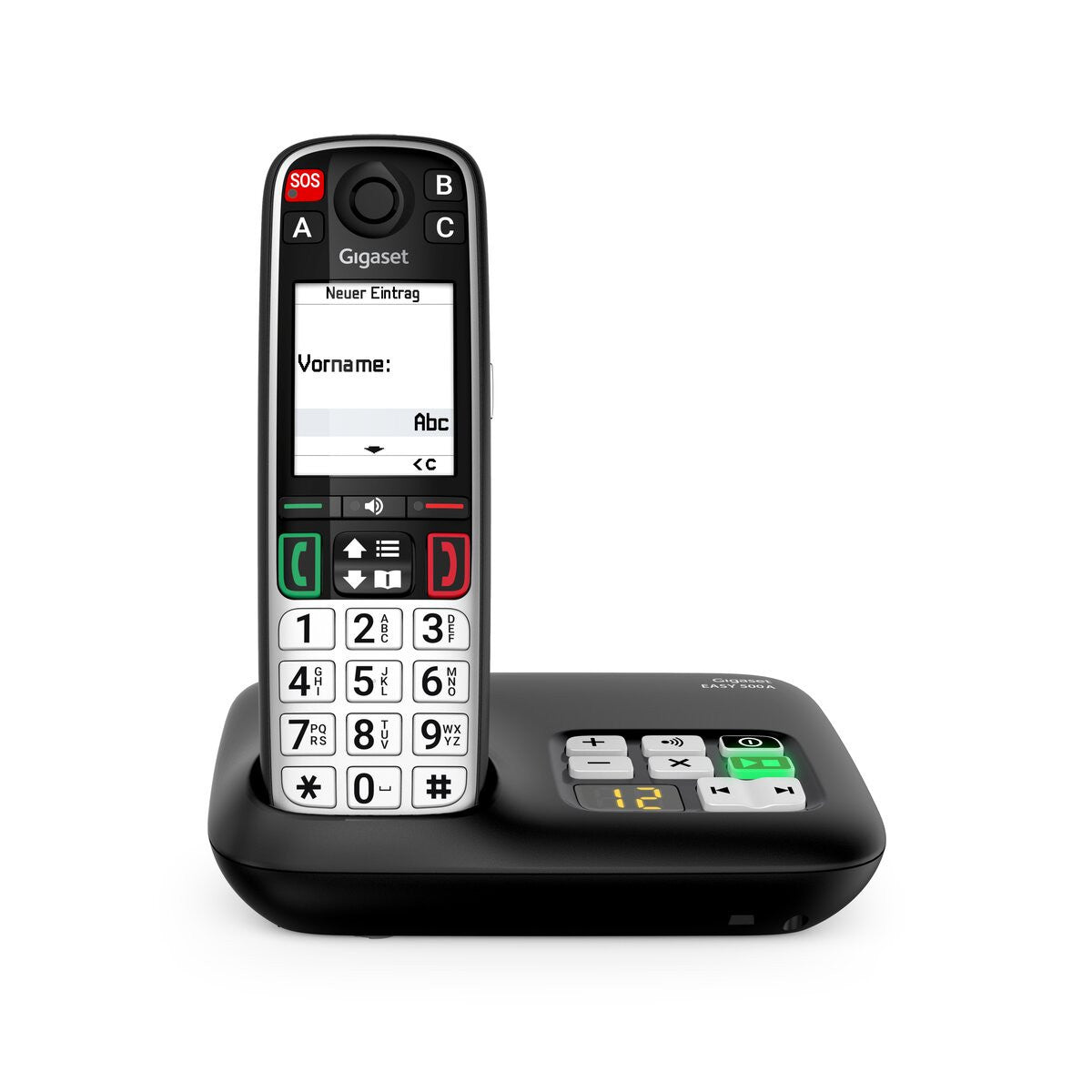 Gigaset EASY 500A Telefono analogico/DECT Identificatore di chiamata Nero, Argento