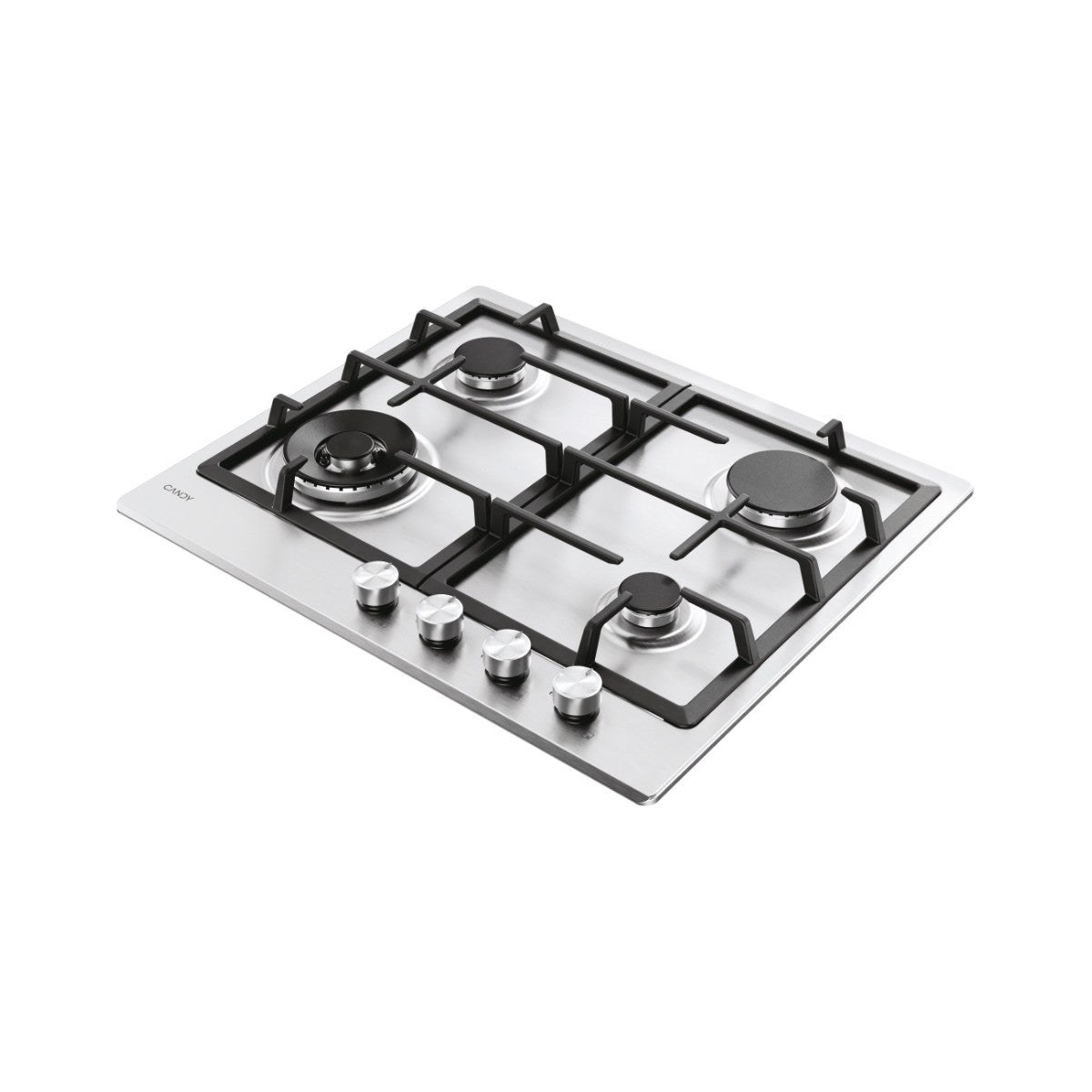 Candy Moderna CHG6BF4WTX Piano cottura Acciaio inox Da incasso 60 cm Gas 4 Fornelli