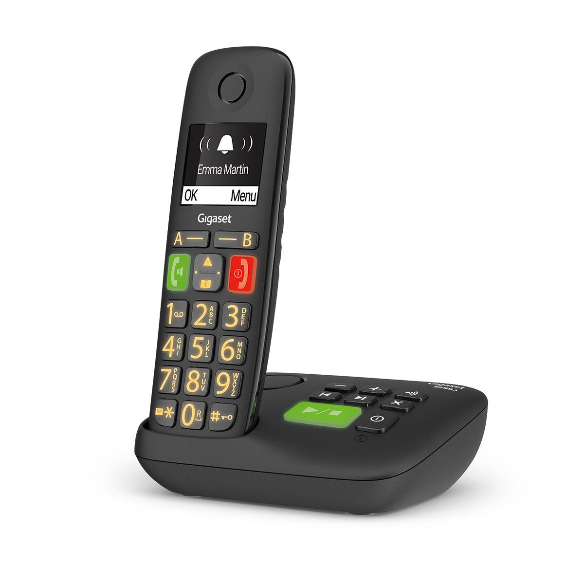 Gigaset E290A BLACK Telefono analogico/DECT Nero Identificatore di chiamata