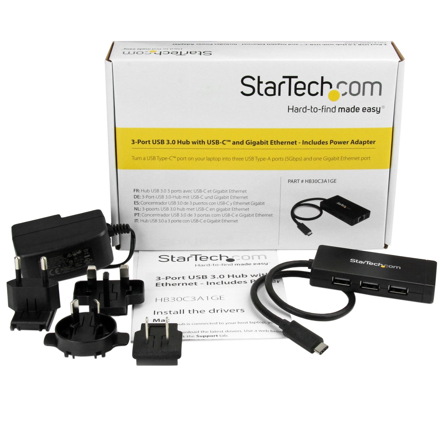 StarTech.com HB30C3A1GE scheda di rete e adattatore 1000 Mbit/s