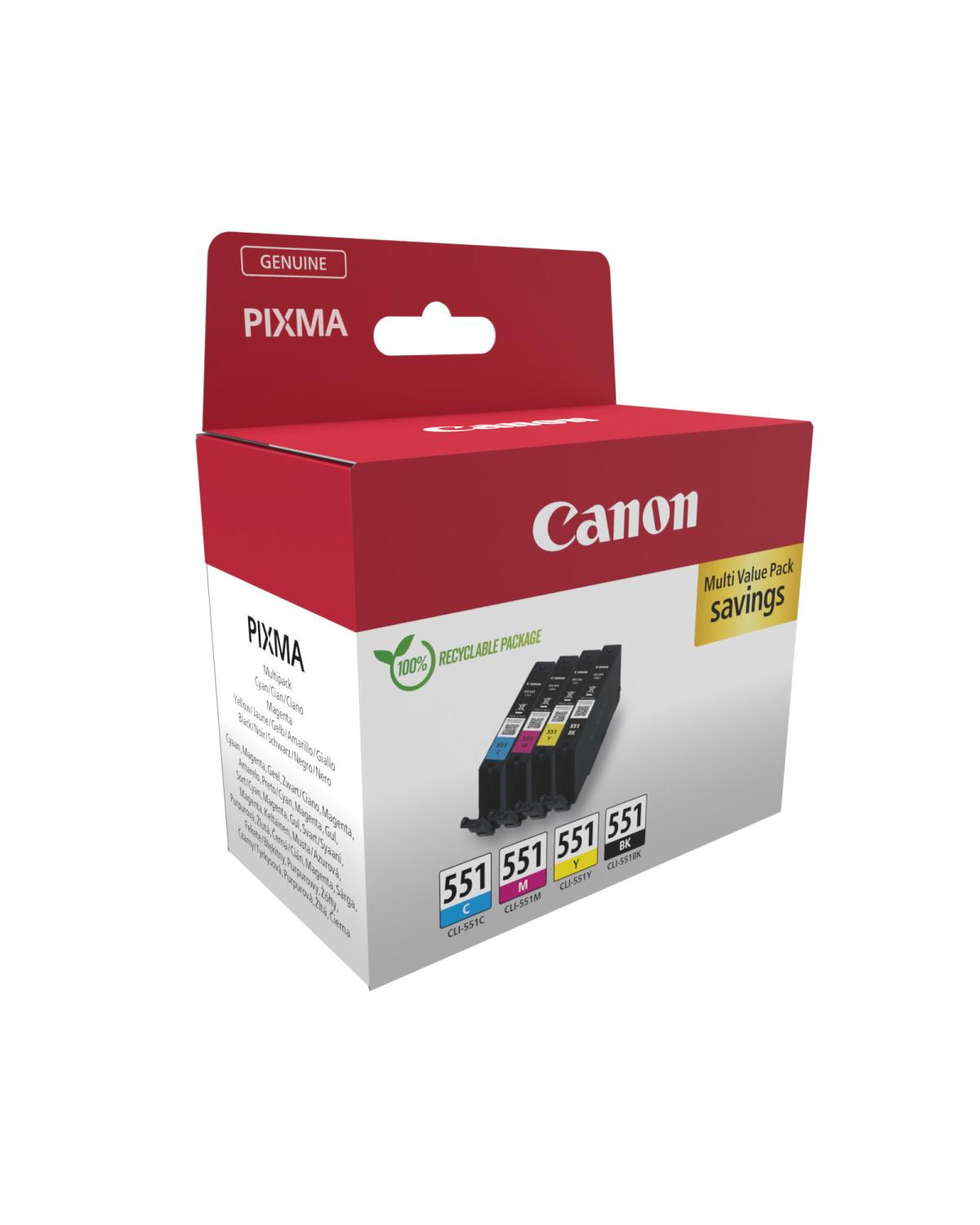 Canon 6509B016 Cartuccia d'Inchiostro 4 pz Originale Nero Ciano Magenta Giallo
