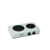 Parker Fornello Elettrico 2 Piastre in Ghisa 1000/1500 W 5322P Bianco