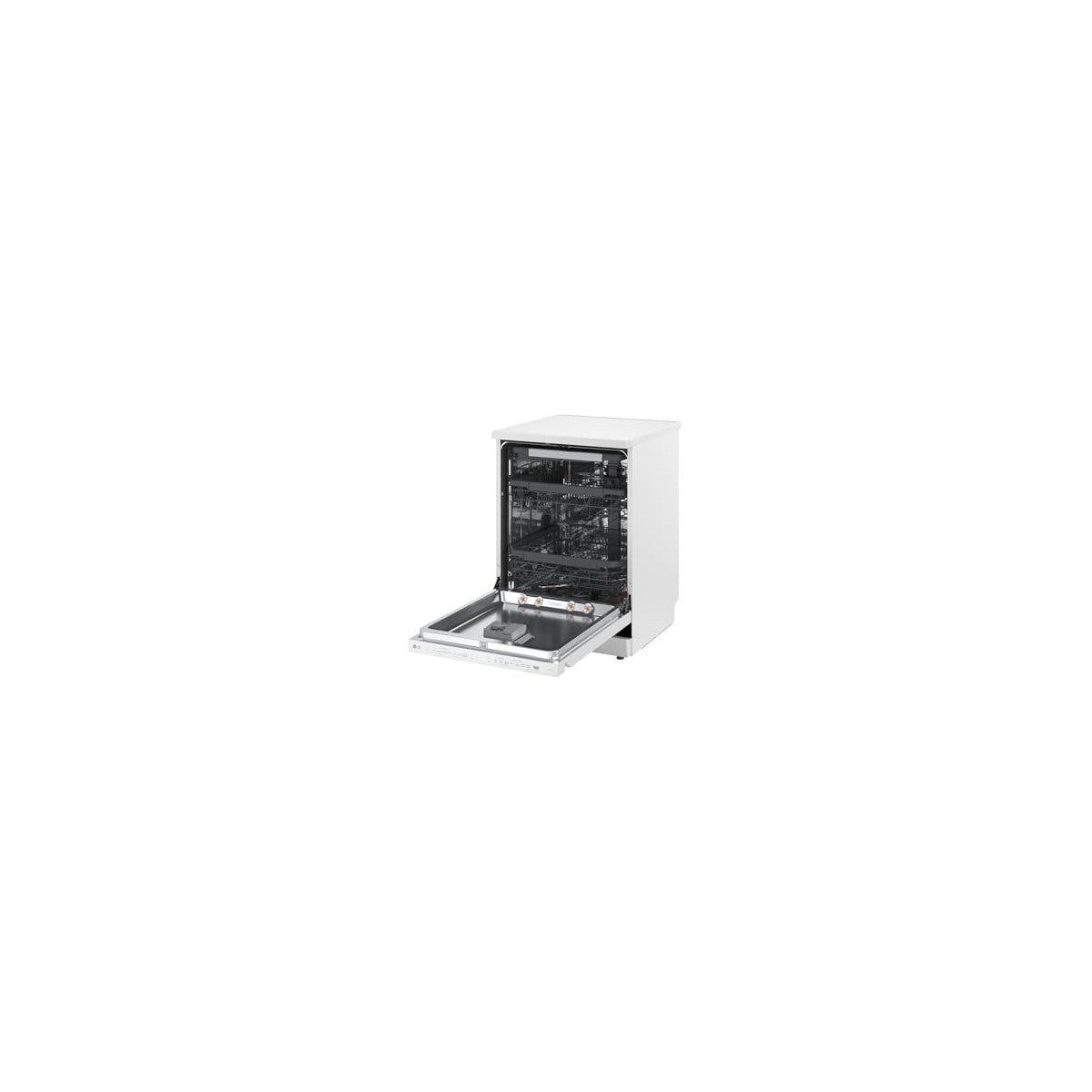 LG Lavastoviglie Libera Installazione DF375HWS Classe A 14 Coperti TrueSteam QuadWash 3 Cestelli Auto-Apertura Wi-Fi 43dB Bianco