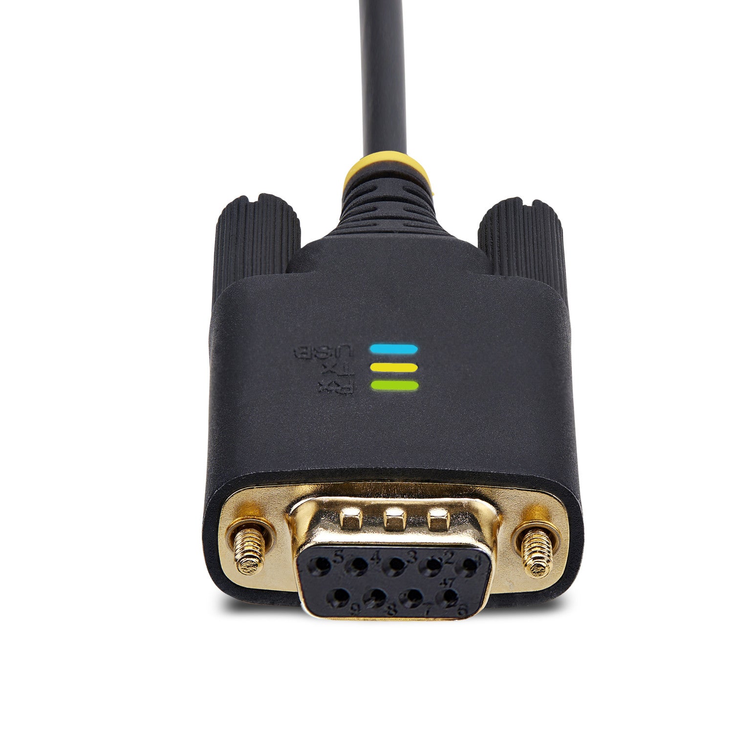 StarTech.com Cavo adattatore seriale da USB a Null Modem, ritenzione COM, FTDI, USB-A a DB9 RS232, viti/dadi DB9 intercambiabili, Windows/macOS/Linux