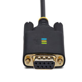 StarTech.com Cavo adattatore seriale da USB a Null Modem, ritenzione COM, FTDI, USB-A a DB9 RS232, viti/dadi DB9 intercambiabili, Windows/macOS/Linux