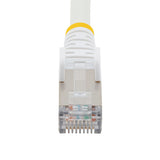 StarTech.com Cavo Ethernet CAT 6a - 2m - Bianco - Cavo di rete LAN Low Smoke Zero Halogen (LSZH) - 10GbE 500MHz 100W PoE - Filo/Cavo patch schermato S/FTP con spinotto RJ45 antigroviglio e rilievi di trazione