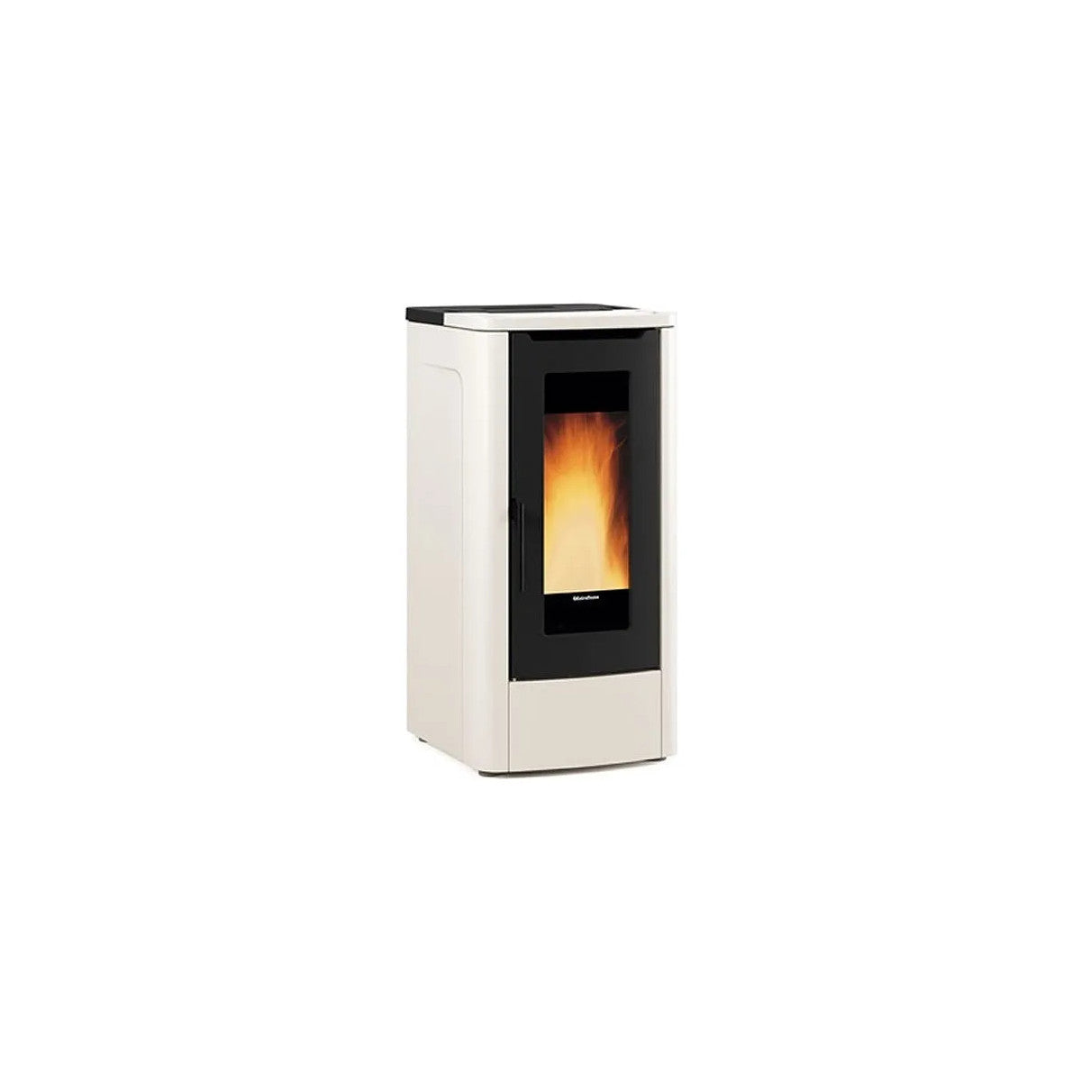 Extraflame Nordica Teorema AD Stufa A Pellet Ventilata 10 kW 287 m³ Avorio Acciaio Top Maiolica Classe A