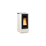 Extraflame Nordica Teorema AD Stufa A Pellet Ventilata 10 kW 287 m³ Avorio Acciaio Top Maiolica Classe A