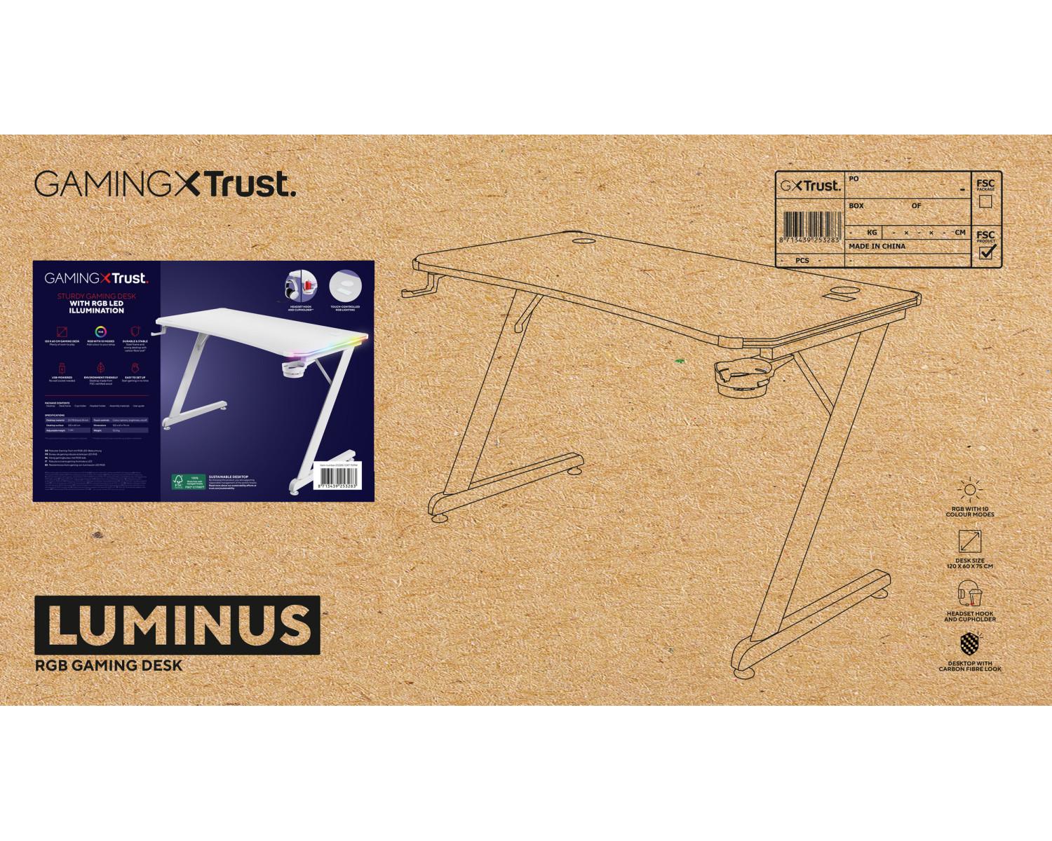 Trust GXT 709W LUMINUS Bianco