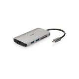 D-Link DUB-M810 replicatore di porte e docking station per laptop Cablato USB 3.2 Gen 1 (3.1 Gen 1) Type-C Argento