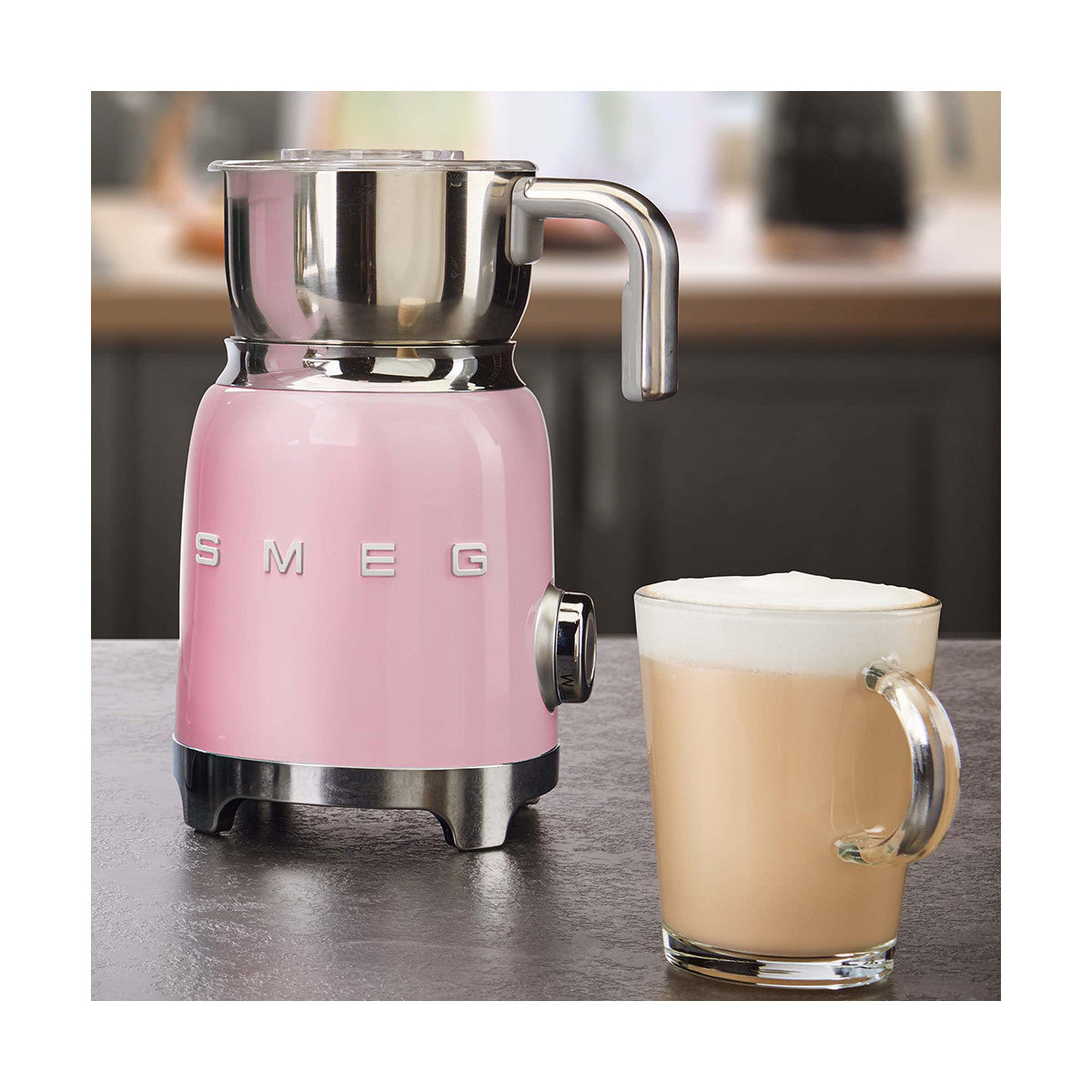 Smeg Montalatte 50 s Style pollici Rosa LUCIDO pollici MFF11PKEU