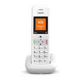 Gigaset E390 Telefono Analogico DECT Cordless Identificatore di Chiamata Bianco