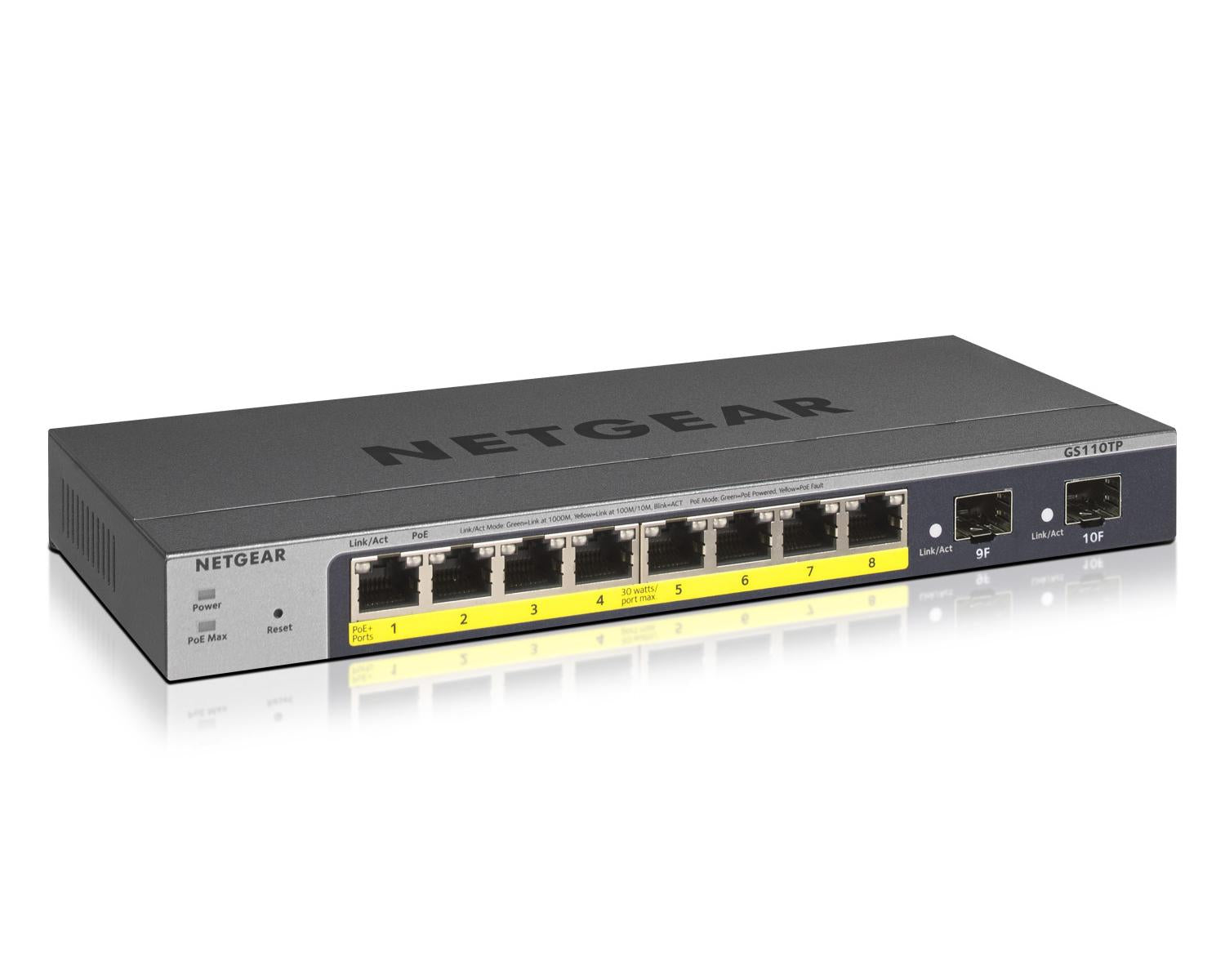 NETGEAR GS110TP Gestito L2/L3/L4 Gigabit Ethernet (10/100/1000) Supporto Power over Ethernet (PoE) Grigio