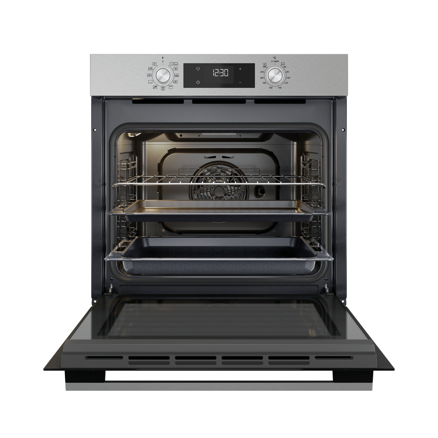Whirlpool OMK58HU0X forno 71 L Nero, Acciaio inox