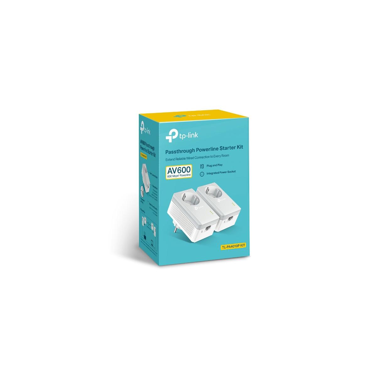TP-Link TL-PA4010P KIT V5 Adattatore di rete PowerLine 600 Mbit/s Collegamento ethernet LAN Bianco 2 pz