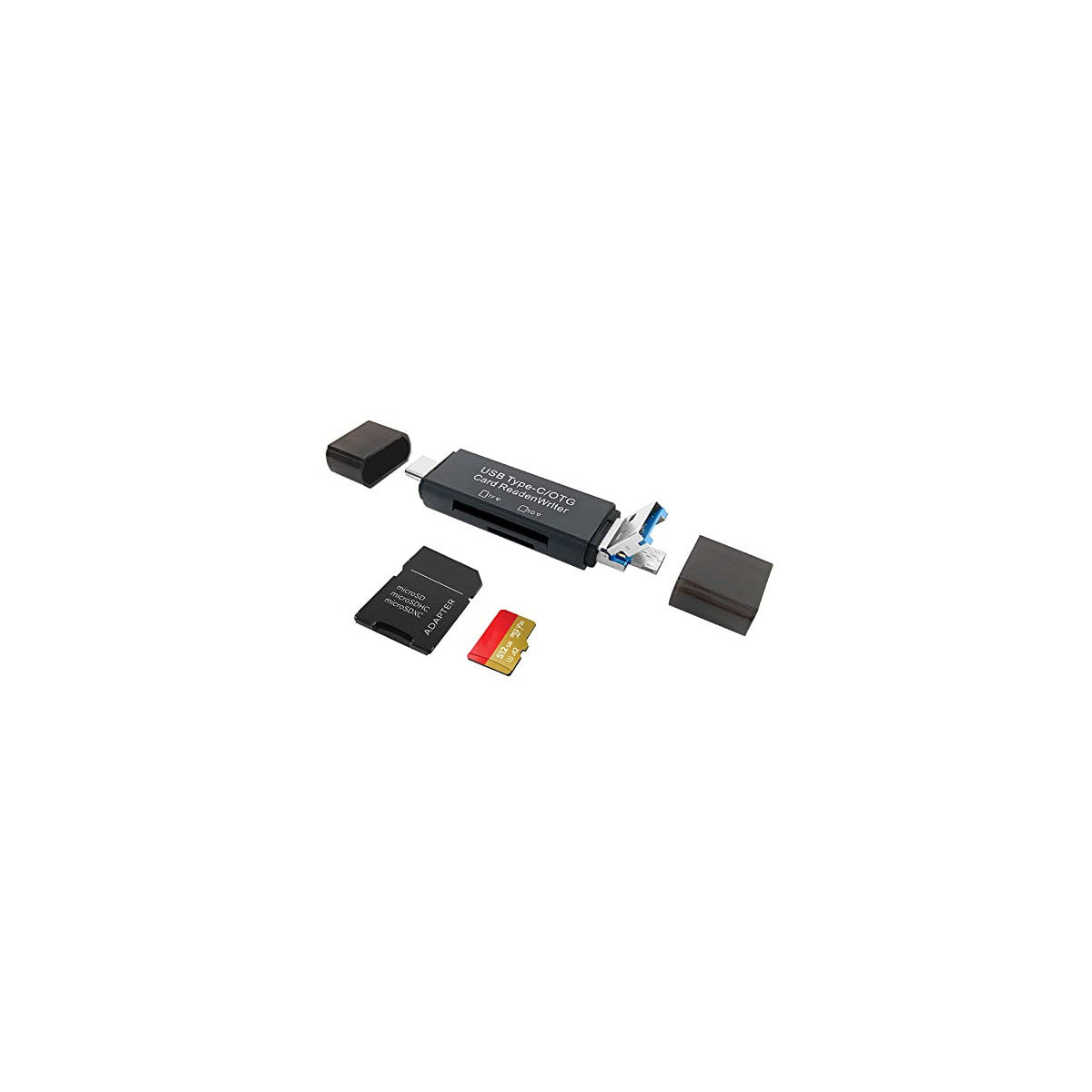 Equip Lettore Di Schede 245462 USB 3.2 Gen 1 Type-A/Type-C SD MicroSD 5 Gbps Nero