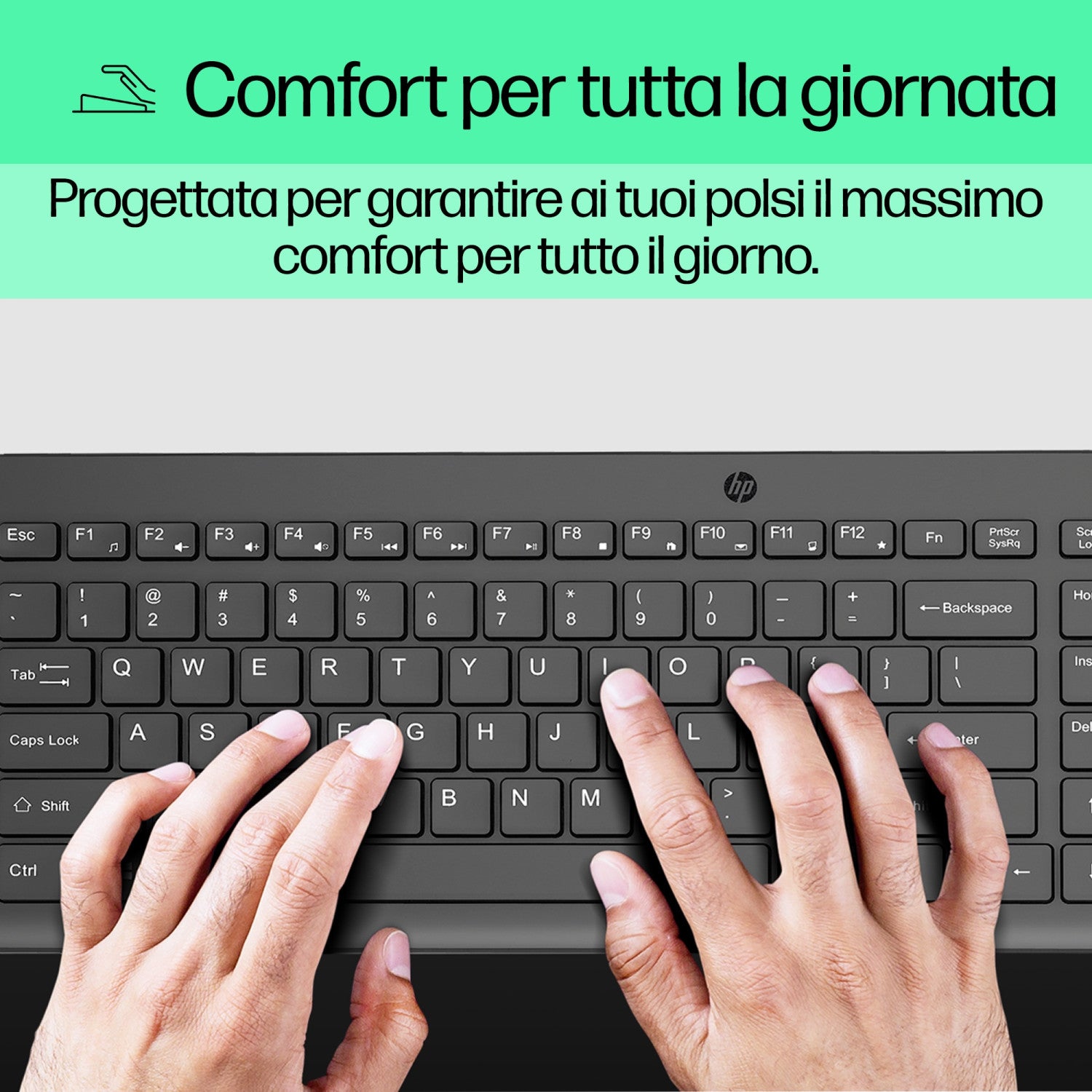 HP 150 Wired Keyboard tastiera USB Nero