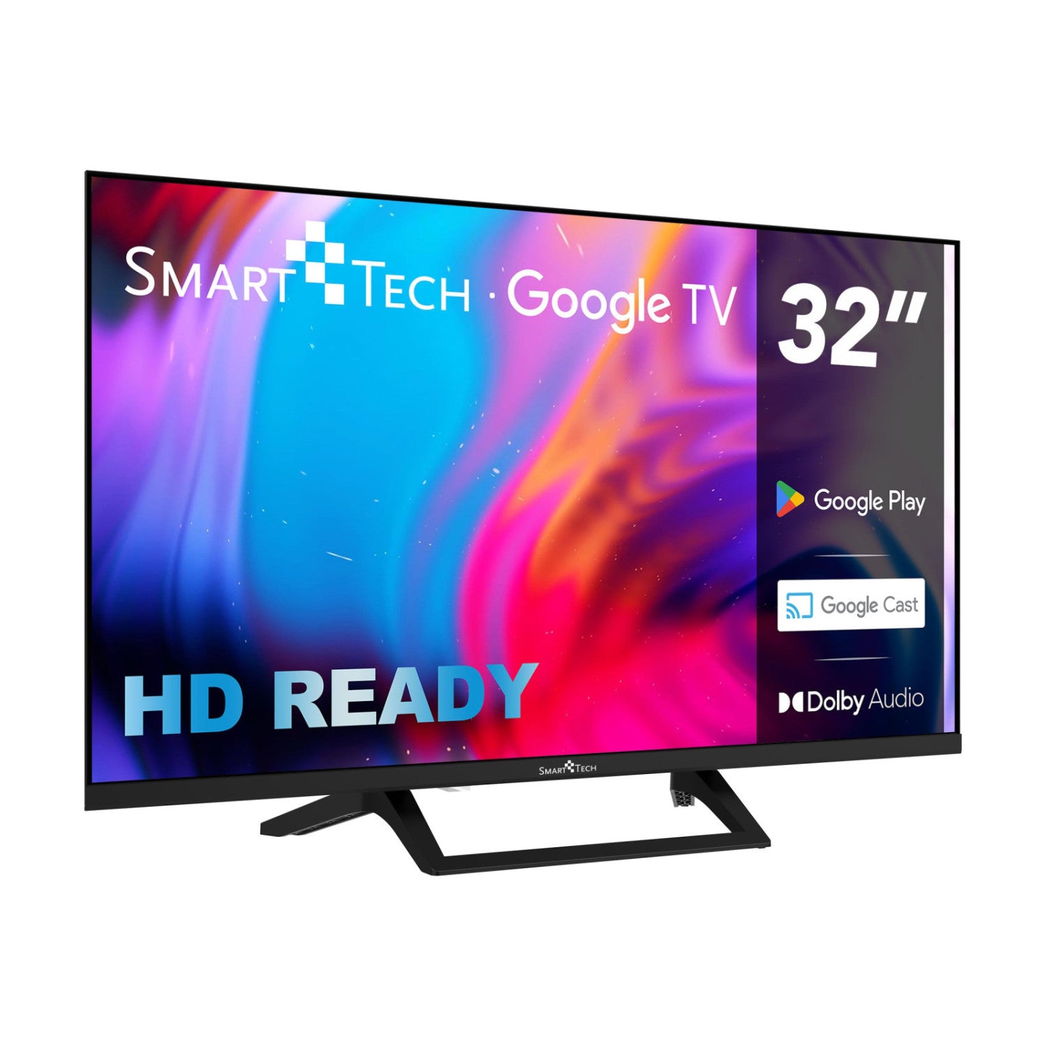 Smart Tech TV LED HD 32" Google TV Triple Tuner Wi-Fi Bluetooth HDMI USB