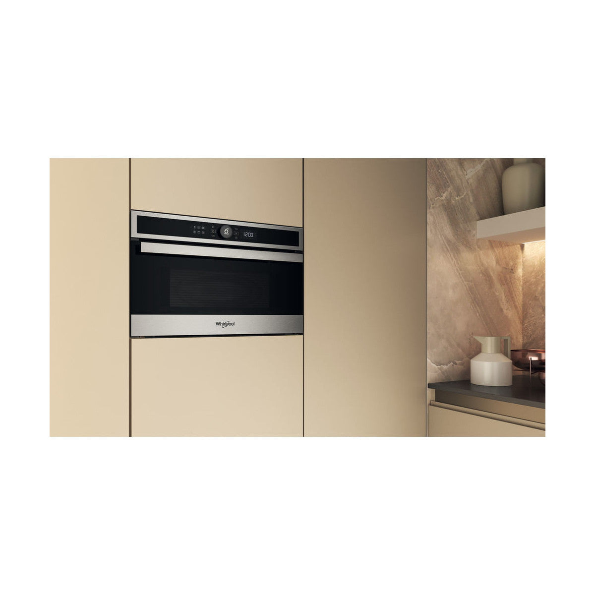 Whirlpool WMD4I4MX Microonde con grill, inox, Display Lcd 6 Senso, Crisp, 31 Lt