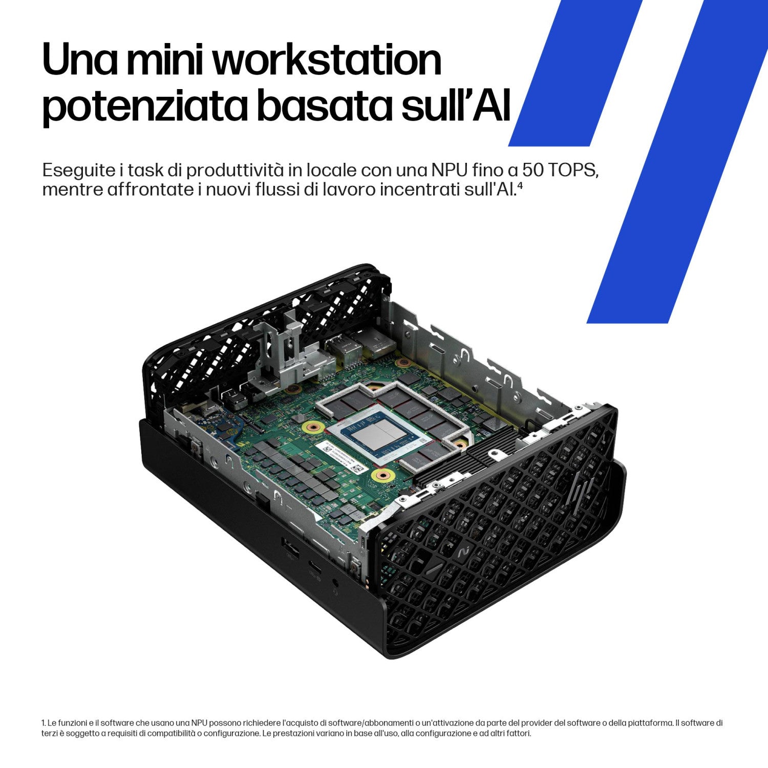 HP Z2 Mini G1a Wolf Pro Security Edition Copilot PC AMD Ryzen AI Max PRO 390 64 GB LPDDR5x-SDRAM 1 TB SSD Windows 11 Pro Mini PC Stazione di lavoro AI Workstation, AI PC Nero