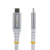 StarTech.com Cavo USB4 da 3m, Cavo USB-C Certificato USB-IF, 20 Gbps, PD60W, DP 1.4 4K120Hz, Resistente Cavetto Tipo-C Doppio Strato Intrecciato in TPE, Bianco