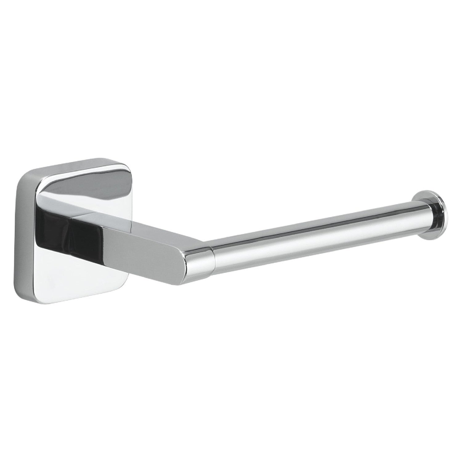 Gedy Porta Rotolo Tonga Cromato In Acciaio Inox E Cromall Con Fissaggio A Viti O Biadesivo 14,3x6,9x4,7 Cm