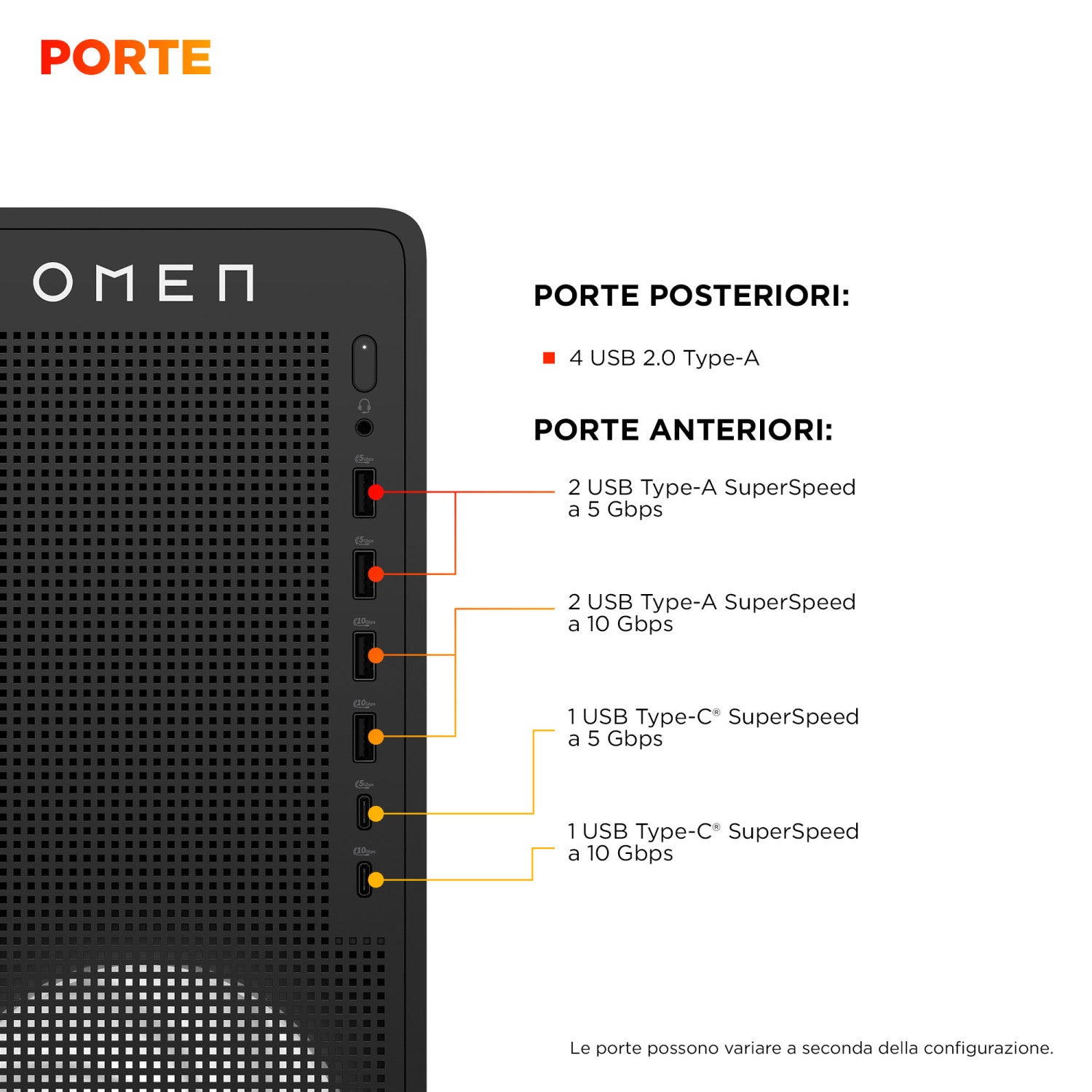 HP OMEN 16L Gaming Desktop PC TG03-0056nl PC AMD Ryzen 7 8700F 16 GB DDR5-SDRAM 512 GB SSD Windows 11 Home Tower AI PC Nero