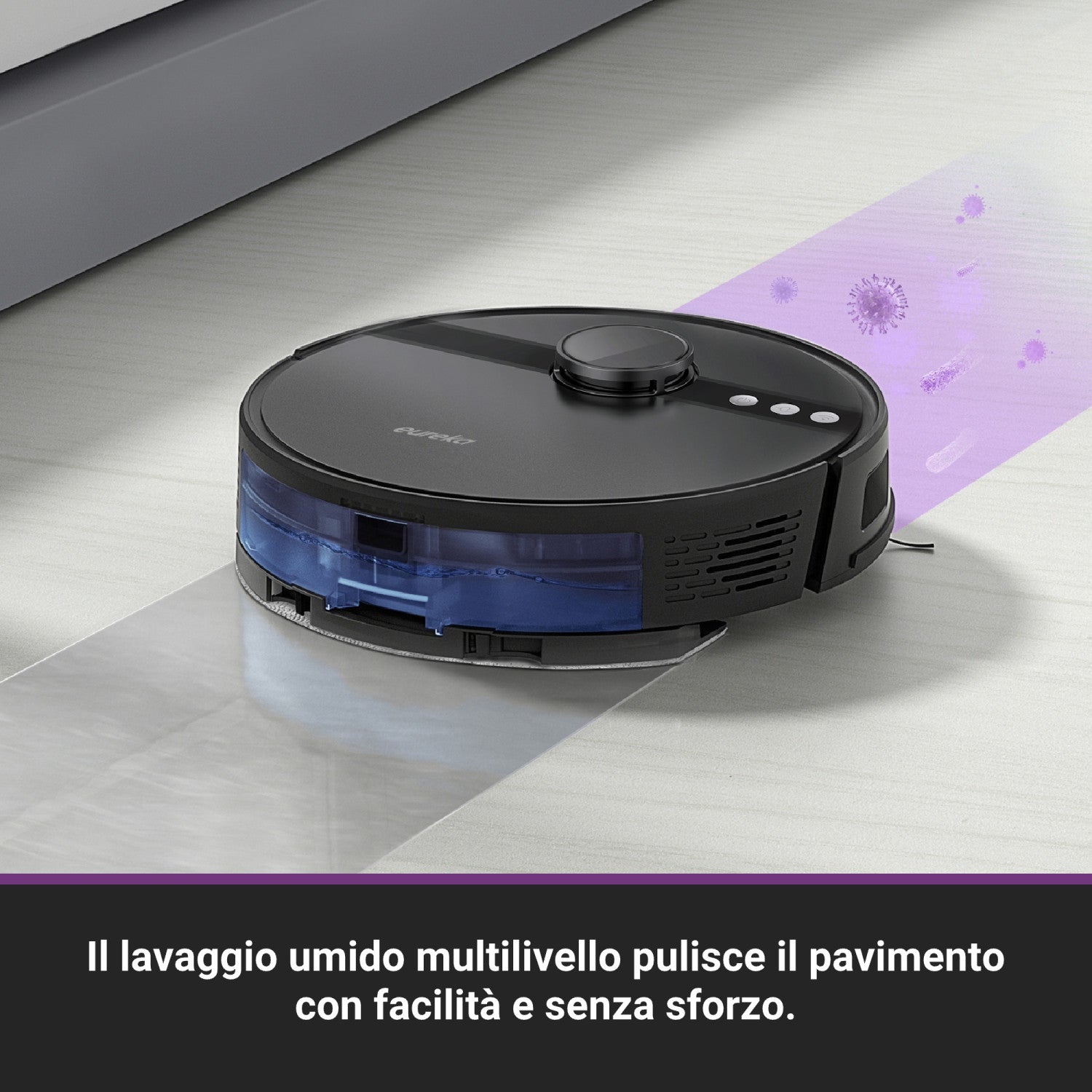 Eureka N6 PLUS aspirapolvere robot 0,34 L Nero