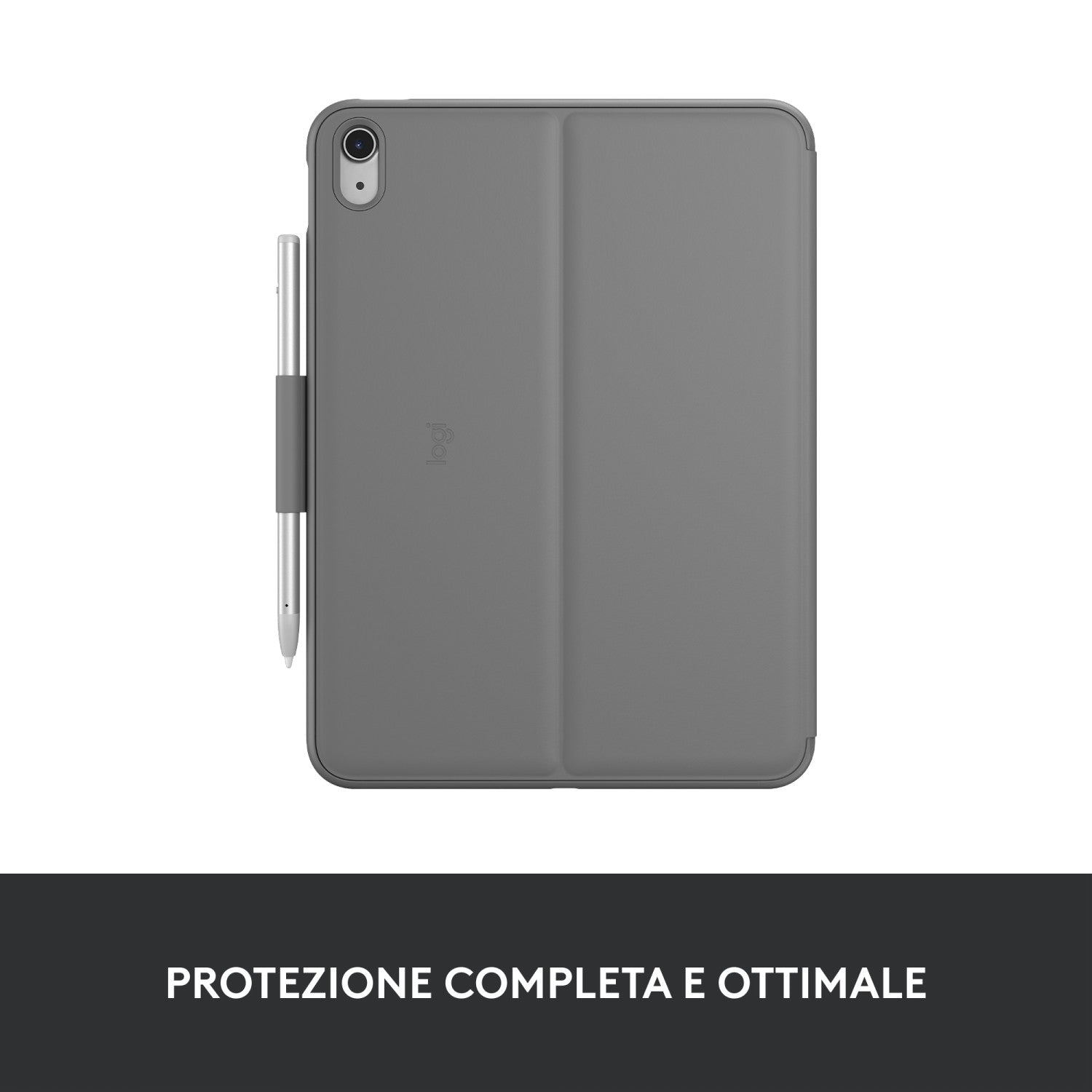 Logitech Slim Folio Custodia con Tastiera Bluetooth QWERTY Italiano per Apple Ipad 10 Grigio