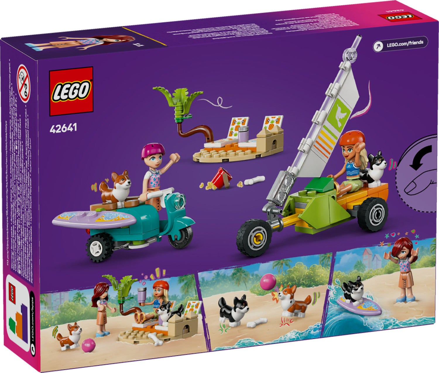LEGO Friends Avventure Canine Su Windskate E Sidecar 42641